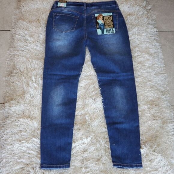 Women's Wax Jean Distressed High Rise Push Up - Picture 4 of 5